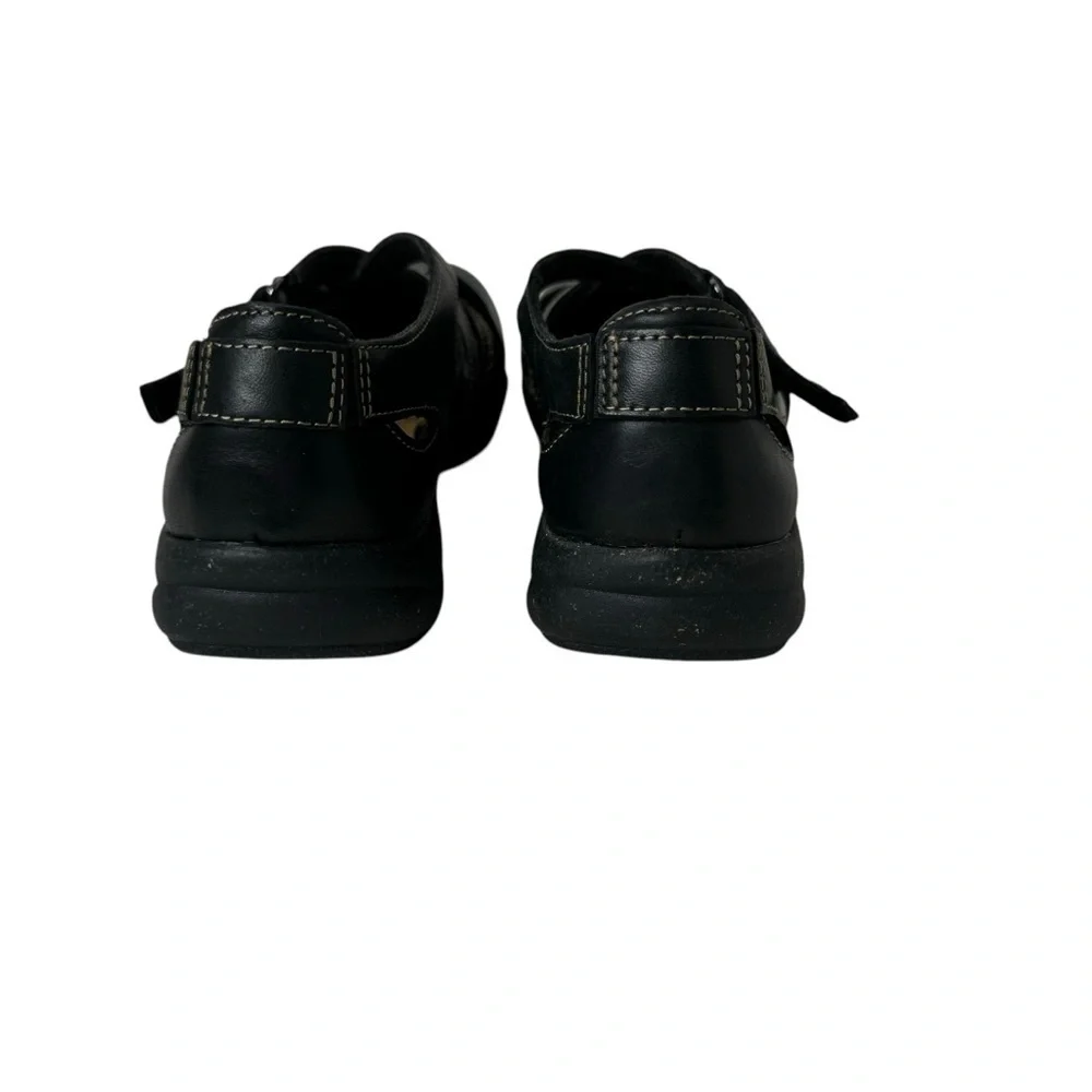 Clarks Roseville Step Mary Jane Flat Black Leather‎ 7